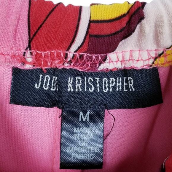 JODI KRISTOPHER Retro Graphic Print Bubble Knit Sun Dress - Size M - Picture 6 of 6